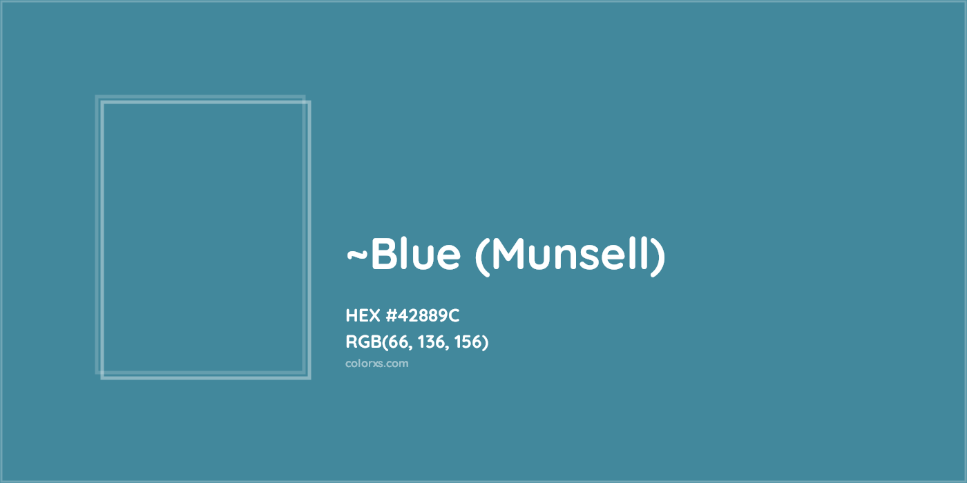 HEX #42889C Color Name, Color Code, Palettes, Similar Paints, Images