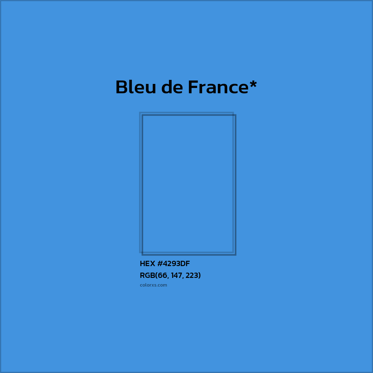 HEX #4293DF Color Name, Color Code, Palettes, Similar Paints, Images