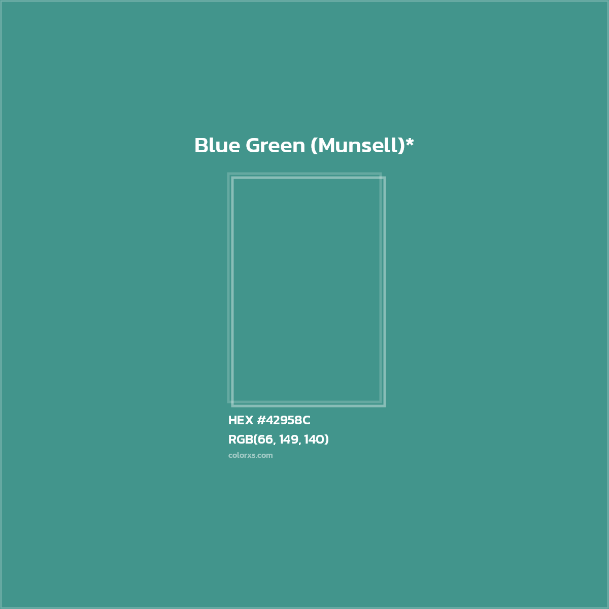 HEX #42958C Color Name, Color Code, Palettes, Similar Paints, Images