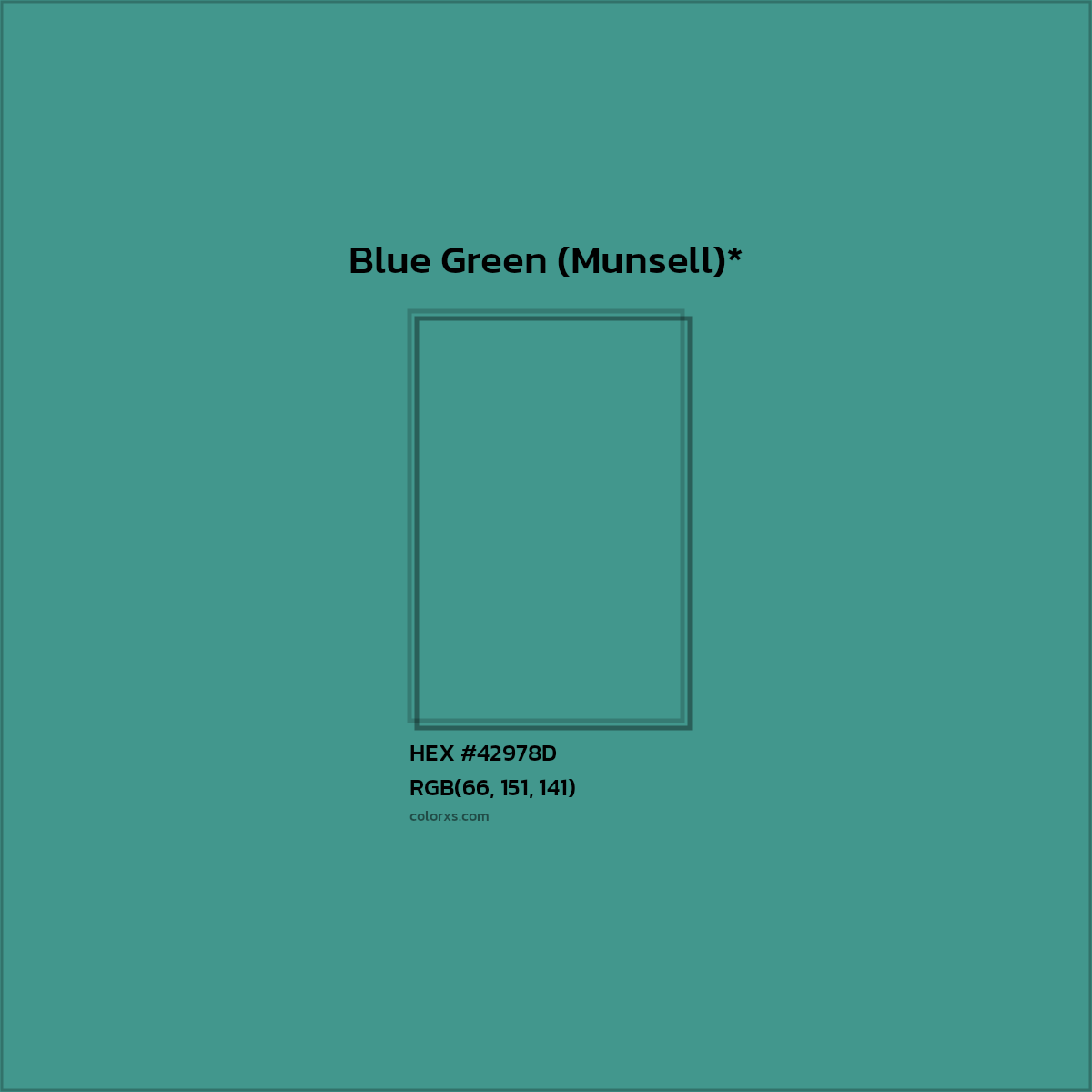 HEX #42978D Color Name, Color Code, Palettes, Similar Paints, Images