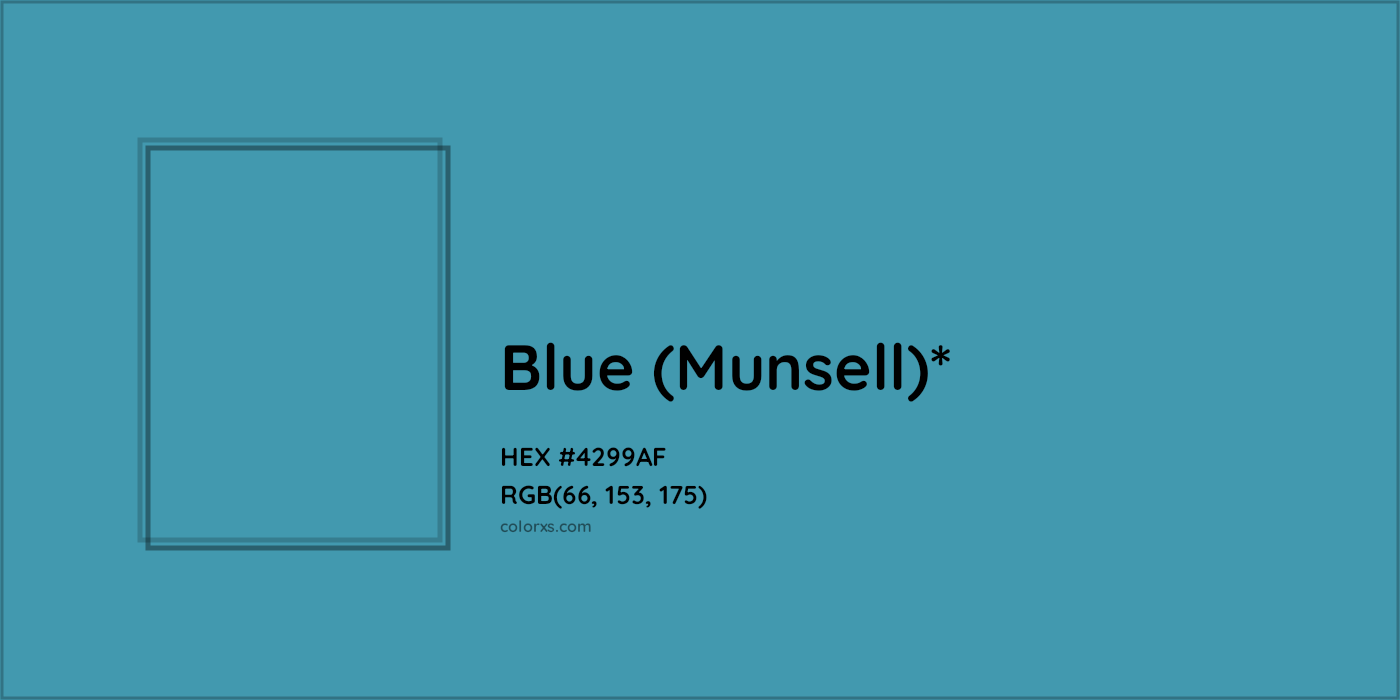 HEX #4299AF Color Name, Color Code, Palettes, Similar Paints, Images