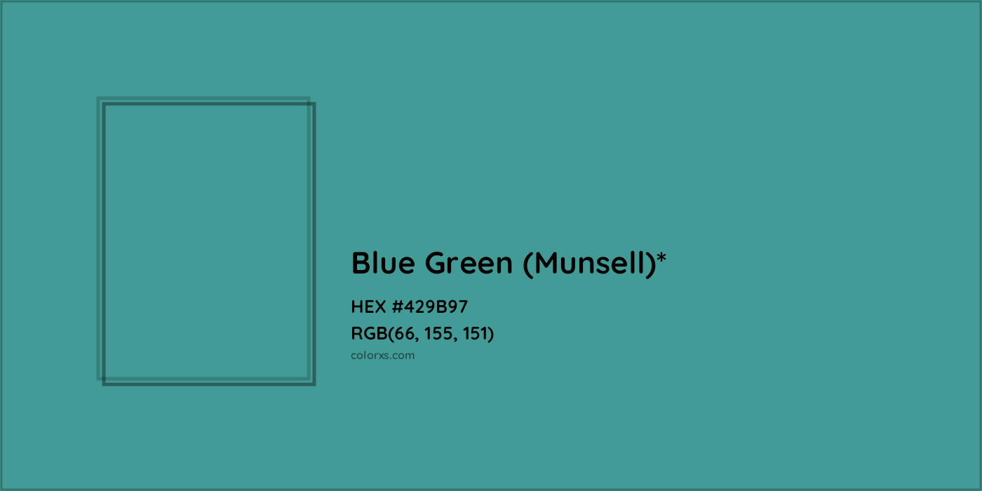 HEX #429B97 Color Name, Color Code, Palettes, Similar Paints, Images