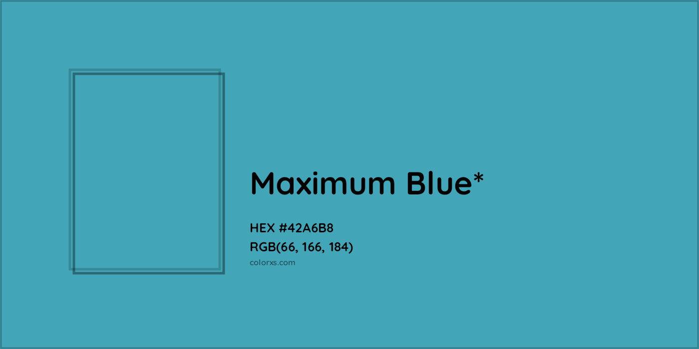 HEX #42A6B8 Color Name, Color Code, Palettes, Similar Paints, Images