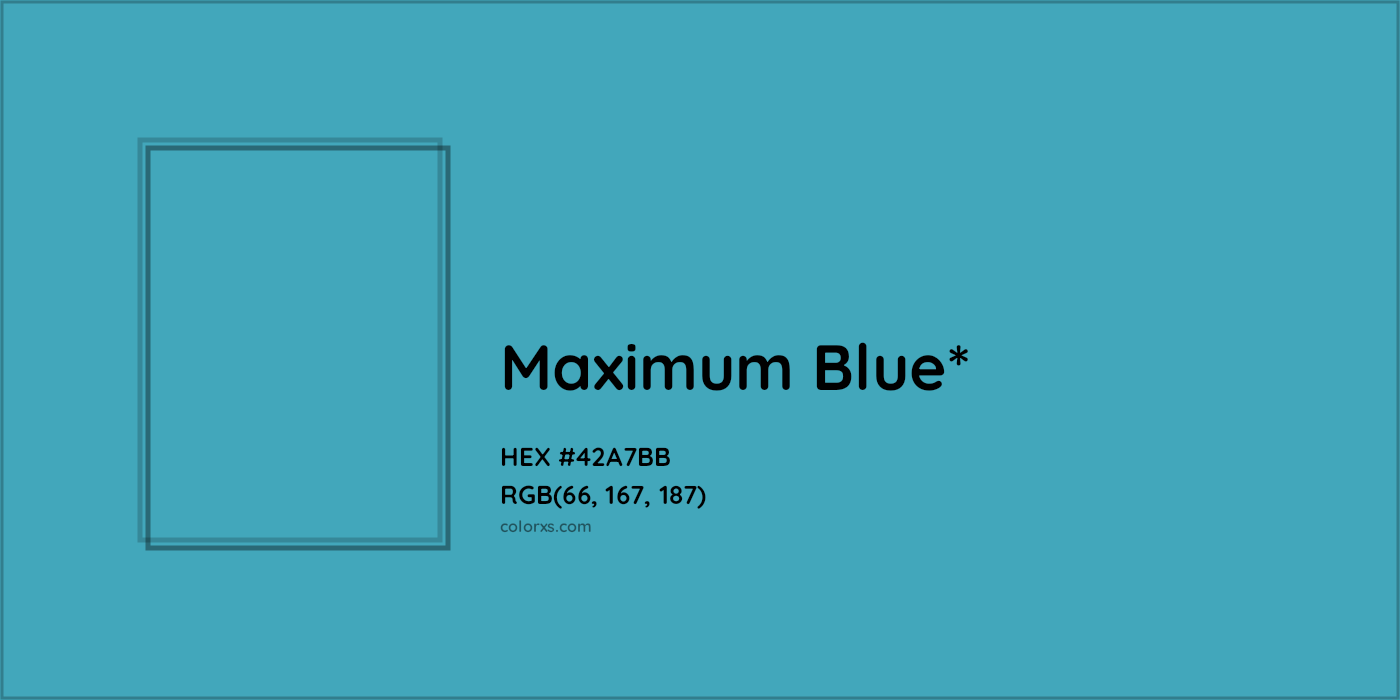 HEX #42A7BB Color Name, Color Code, Palettes, Similar Paints, Images