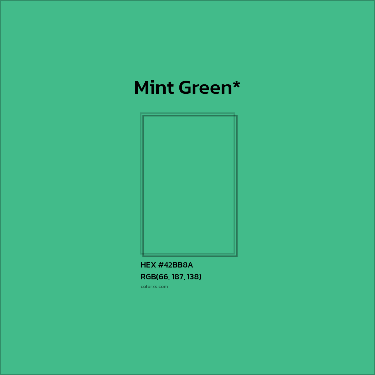 HEX #42BB8A Color Name, Color Code, Palettes, Similar Paints, Images