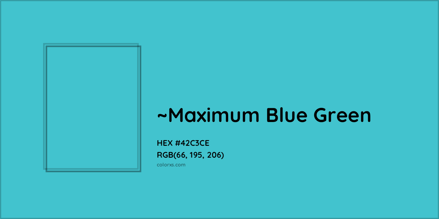 HEX #42C3CE Color Name, Color Code, Palettes, Similar Paints, Images