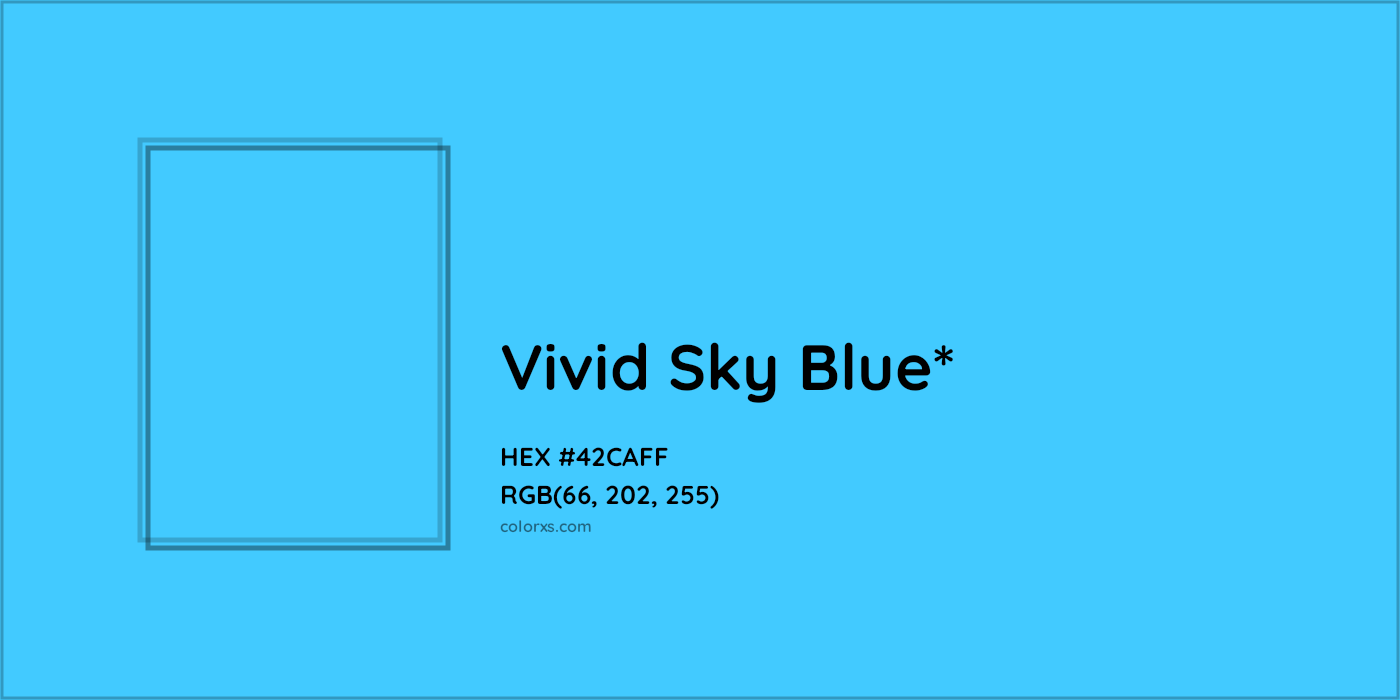 HEX #42CAFF Color Name, Color Code, Palettes, Similar Paints, Images
