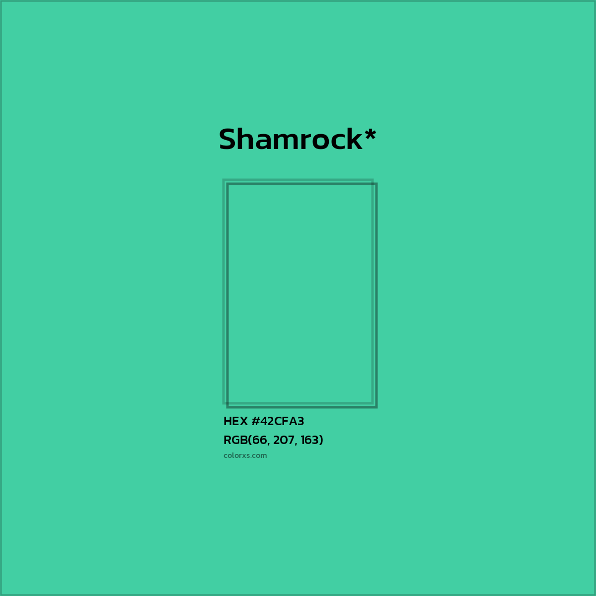 HEX #42CFA3 Color Name, Color Code, Palettes, Similar Paints, Images