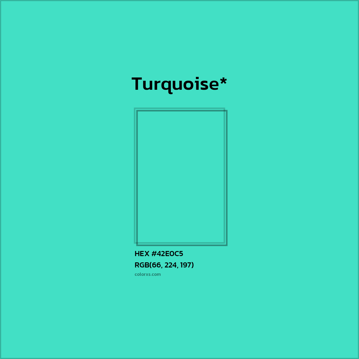 HEX #42E0C5 Color Name, Color Code, Palettes, Similar Paints, Images