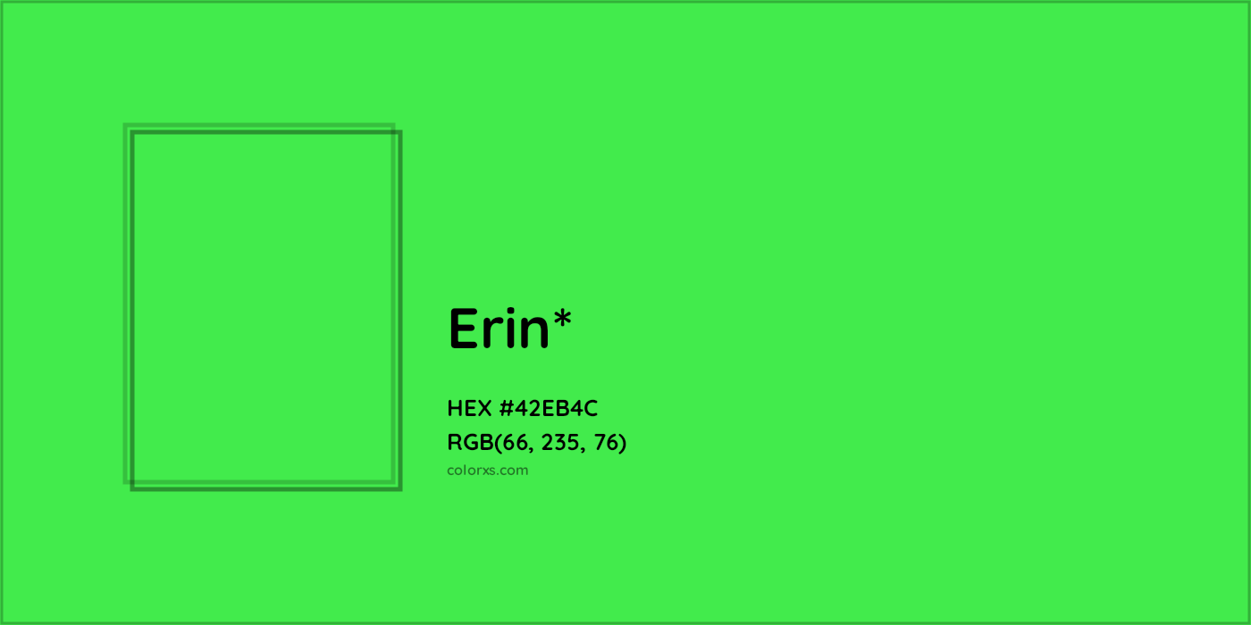 HEX #42EB4C Color Name, Color Code, Palettes, Similar Paints, Images