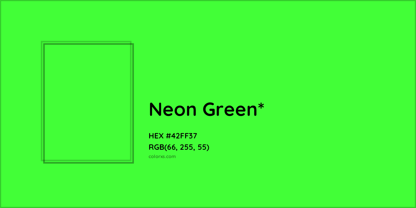 HEX #42FF37 Color Name, Color Code, Palettes, Similar Paints, Images