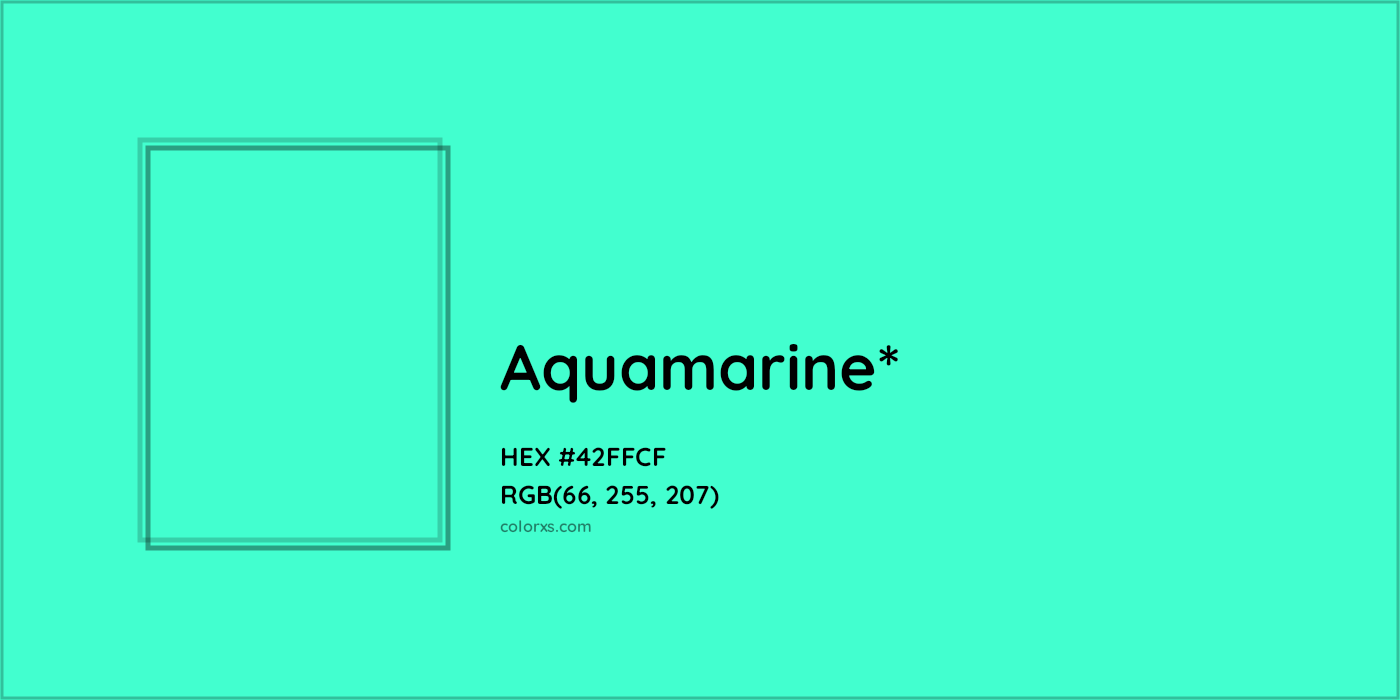 HEX #42FFCF Color Name, Color Code, Palettes, Similar Paints, Images
