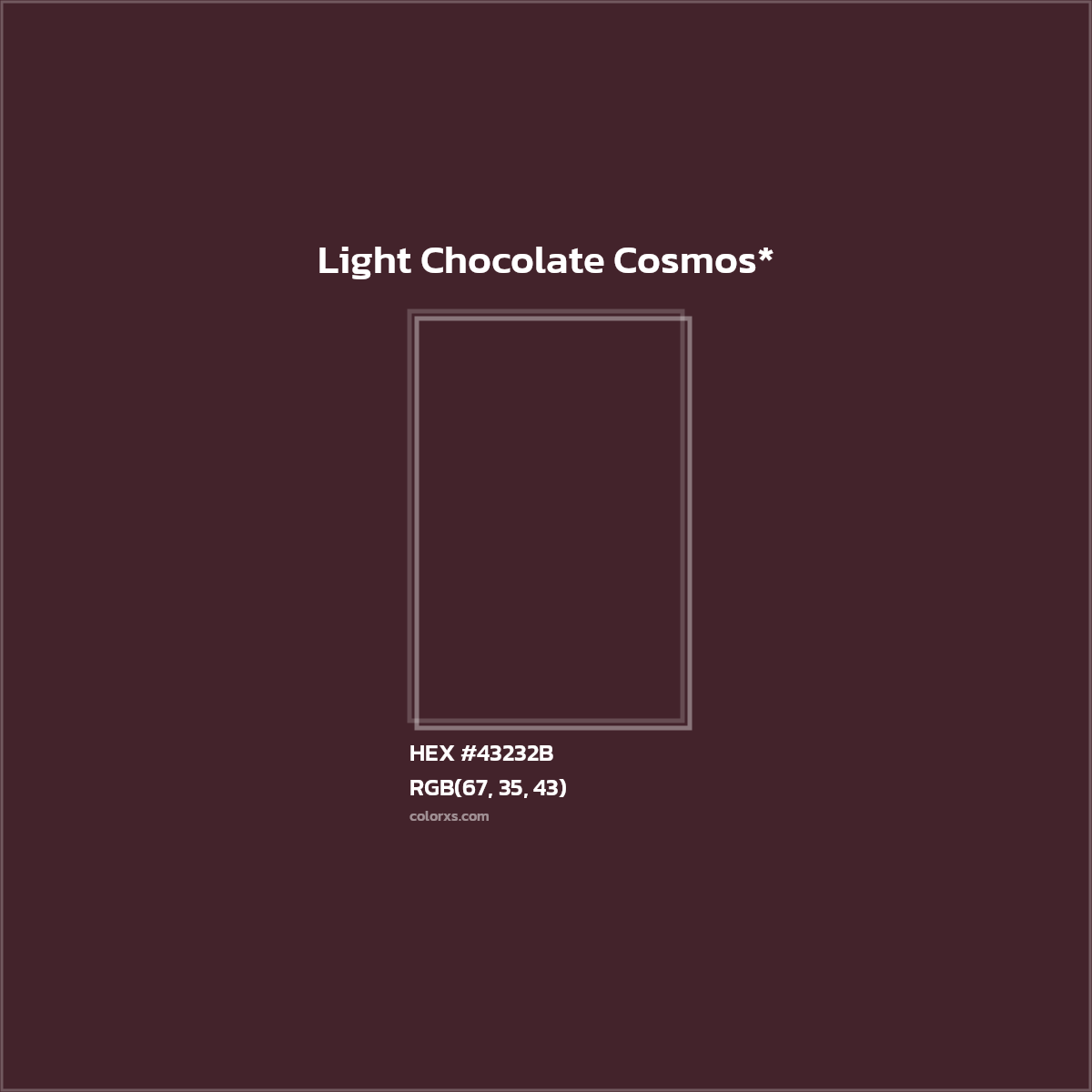 HEX #43232B Color Name, Color Code, Palettes, Similar Paints, Images