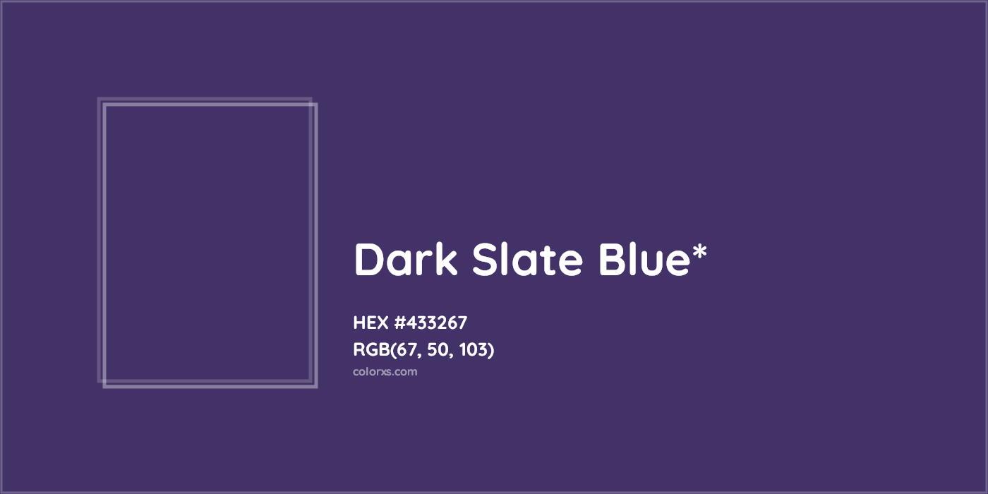 HEX #433267 Color Name, Color Code, Palettes, Similar Paints, Images