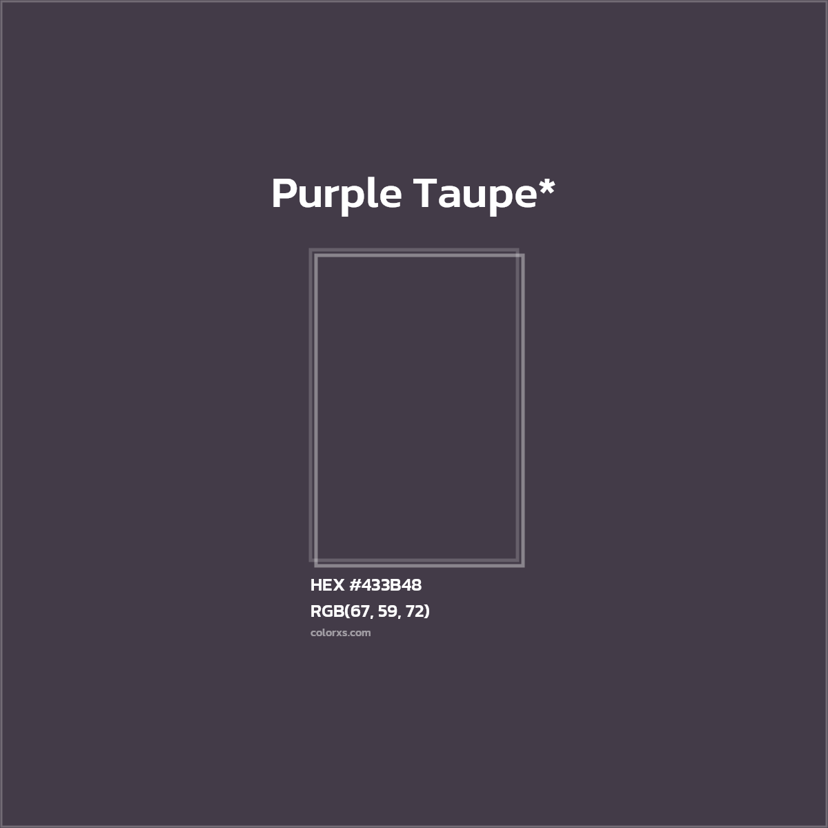 HEX #433B48 Color Name, Color Code, Palettes, Similar Paints, Images