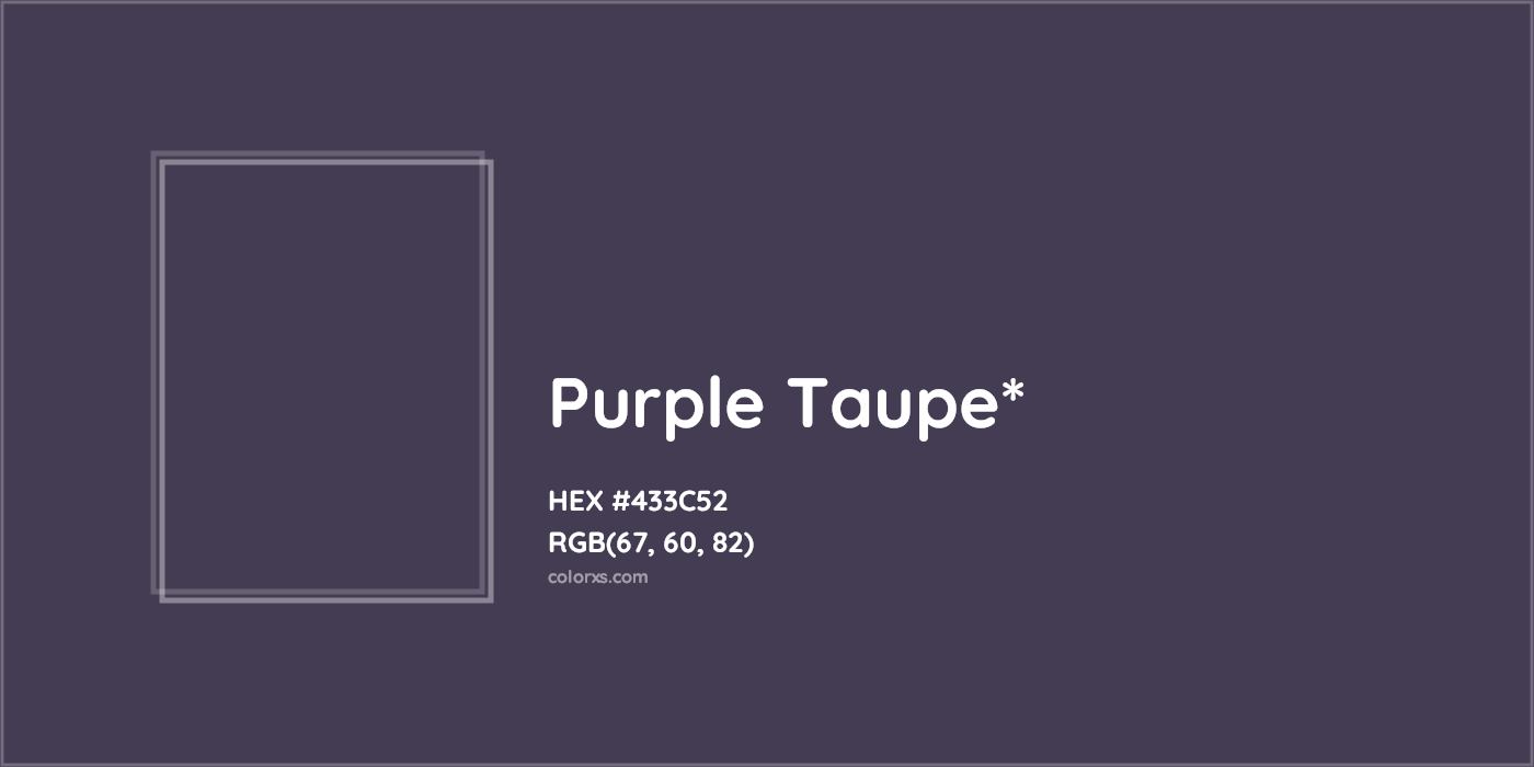 HEX #433C52 Color Name, Color Code, Palettes, Similar Paints, Images