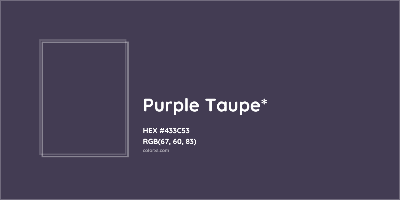 HEX #433C53 Color Name, Color Code, Palettes, Similar Paints, Images