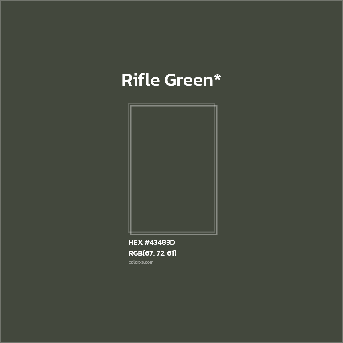 HEX #43483D Color Name, Color Code, Palettes, Similar Paints, Images