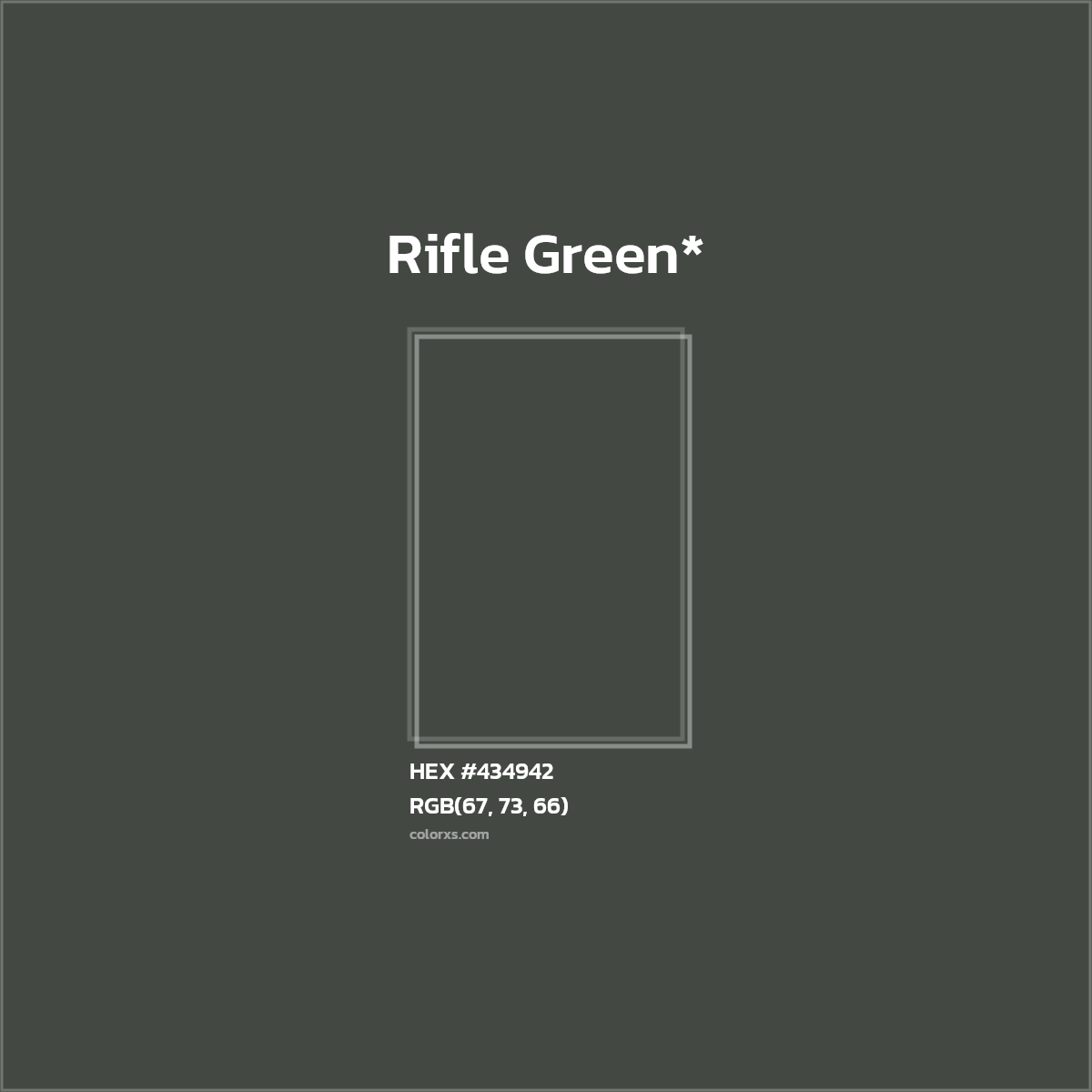 HEX #434942 Color Name, Color Code, Palettes, Similar Paints, Images