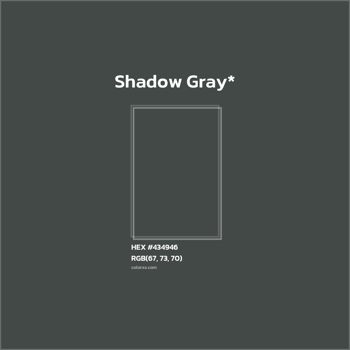 HEX #434946 Color Name, Color Code, Palettes, Similar Paints, Images