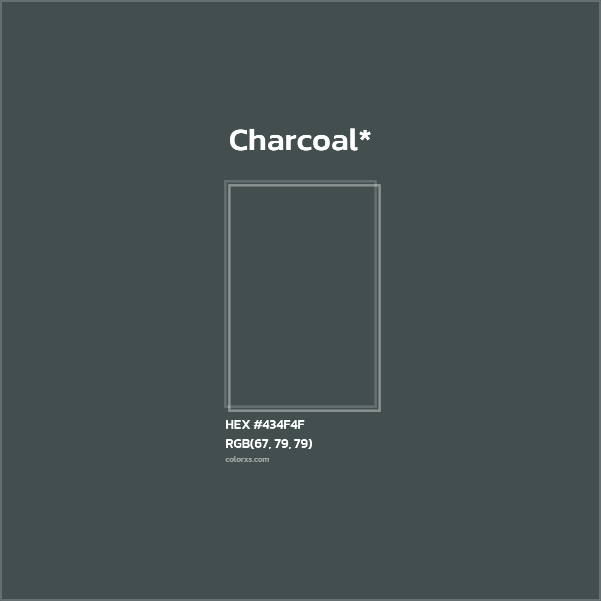 HEX #434F4F Color Name, Color Code, Palettes, Similar Paints, Images