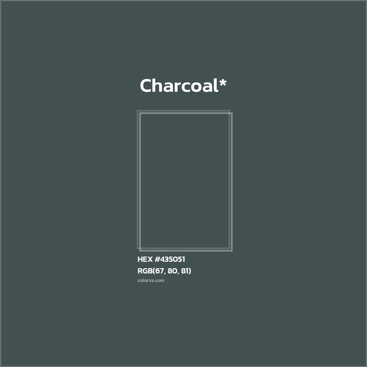 HEX #435051 Color Name, Color Code, Palettes, Similar Paints, Images