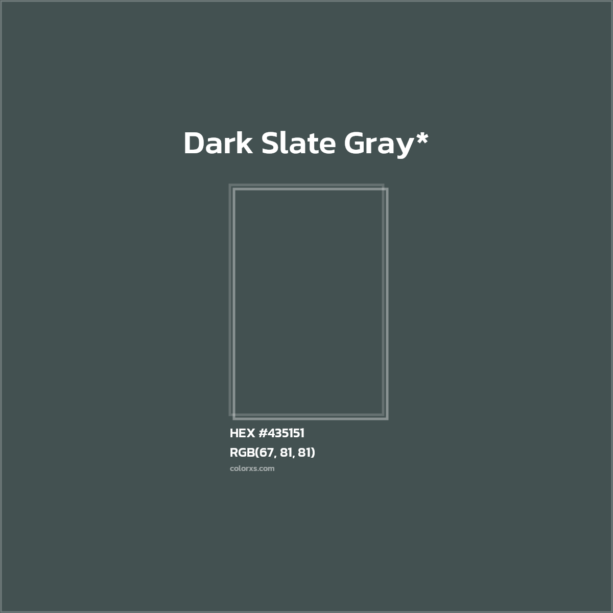HEX #435151 Color Name, Color Code, Palettes, Similar Paints, Images