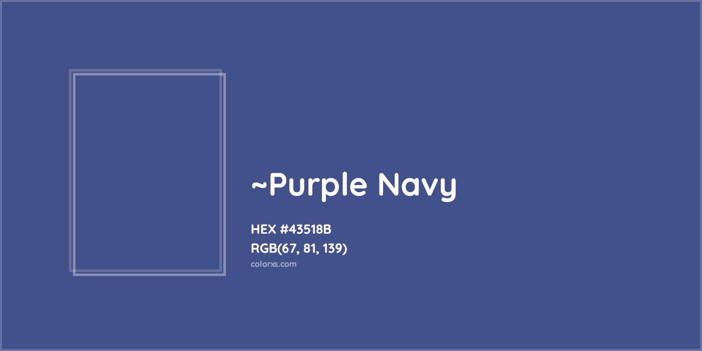 HEX #43518B Color Name, Color Code, Palettes, Similar Paints, Images