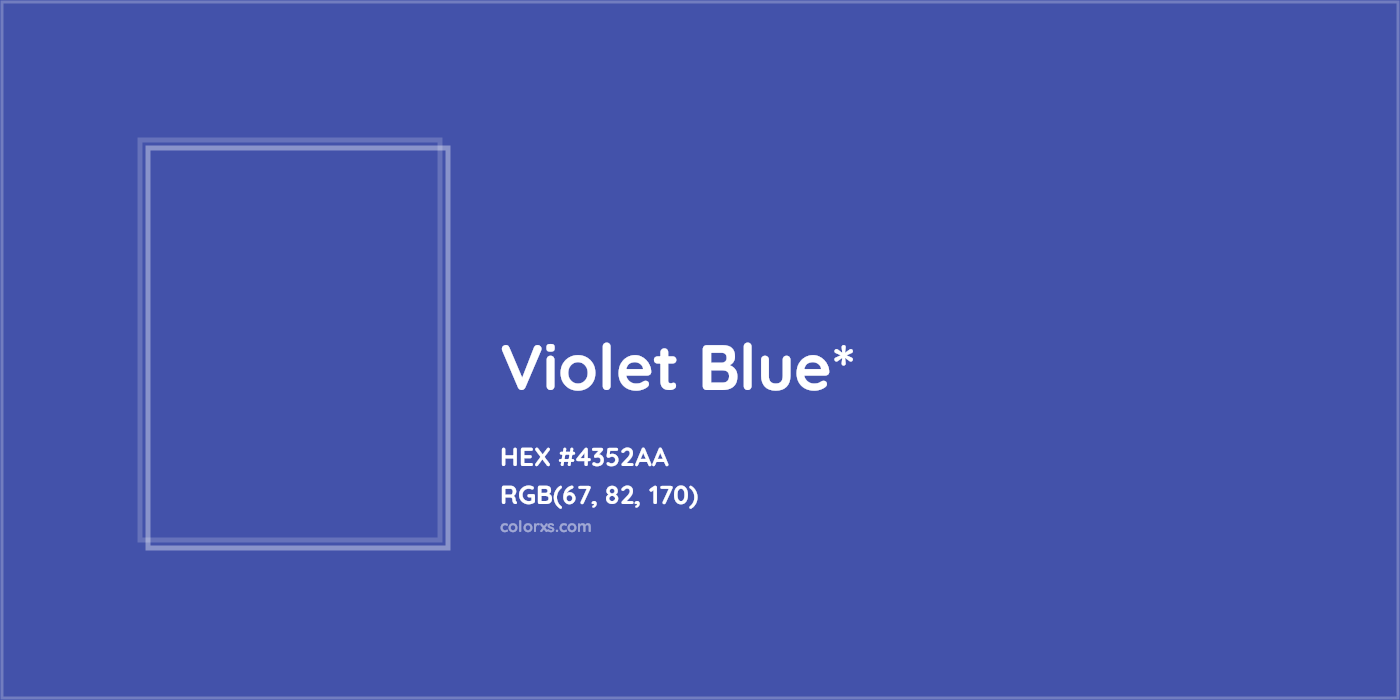 HEX #4352AA Color Name, Color Code, Palettes, Similar Paints, Images