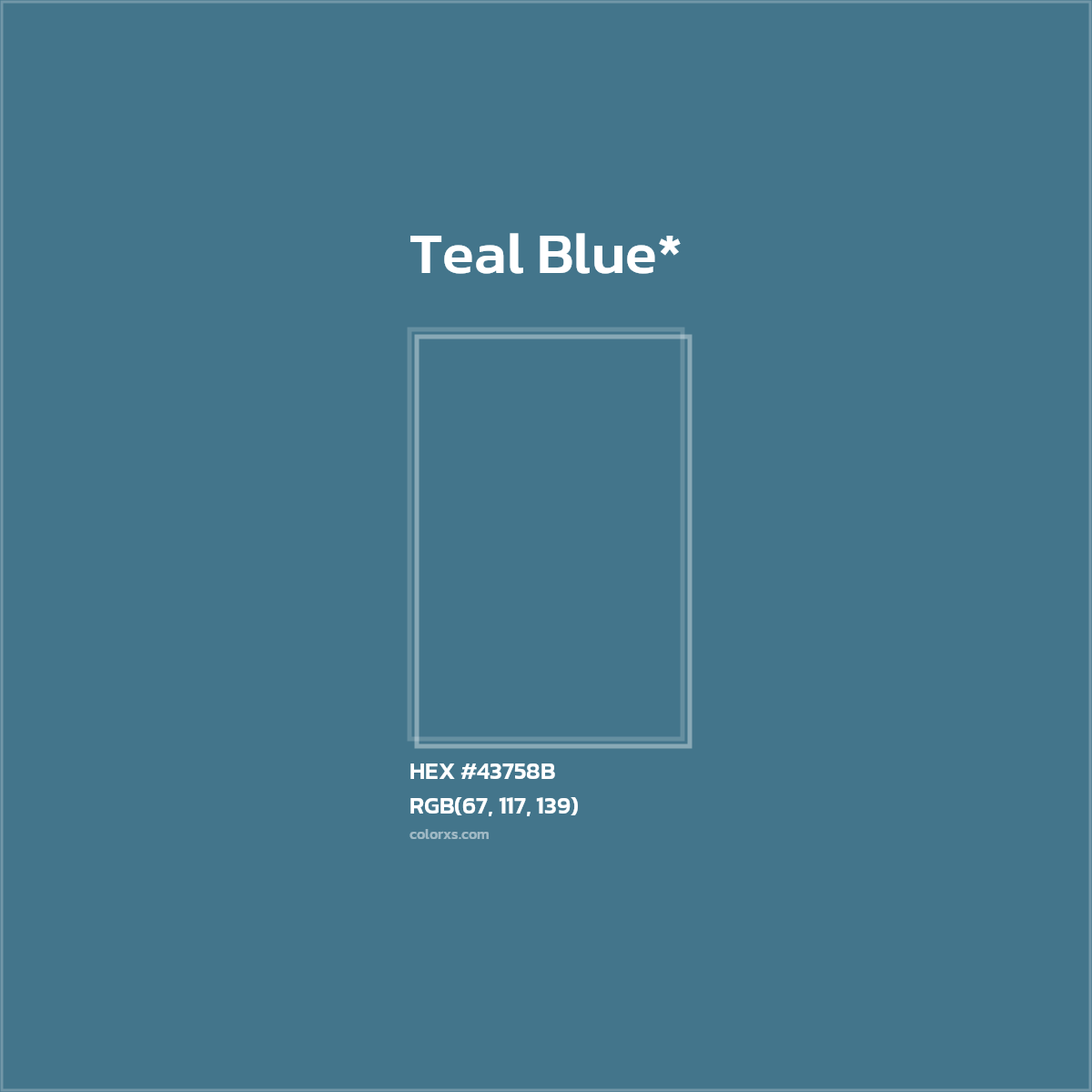 HEX #43758B Color Name, Color Code, Palettes, Similar Paints, Images