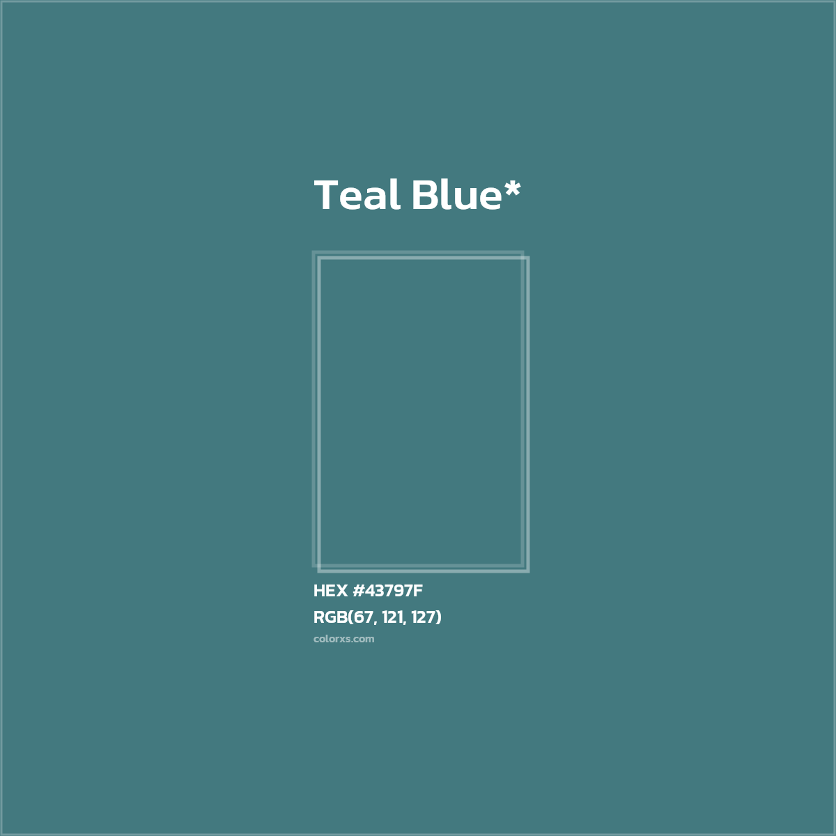 HEX #43797F Color Name, Color Code, Palettes, Similar Paints, Images