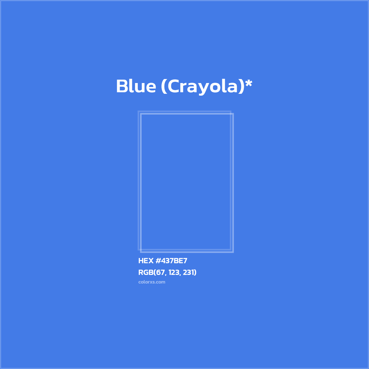 HEX #437BE7 Color Name, Color Code, Palettes, Similar Paints, Images