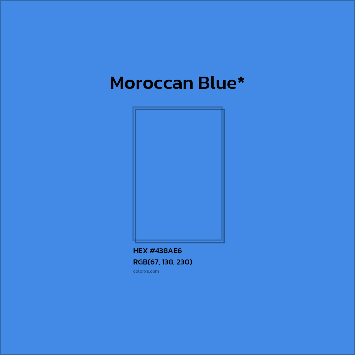 HEX #438AE6 Color Name, Color Code, Palettes, Similar Paints, Images