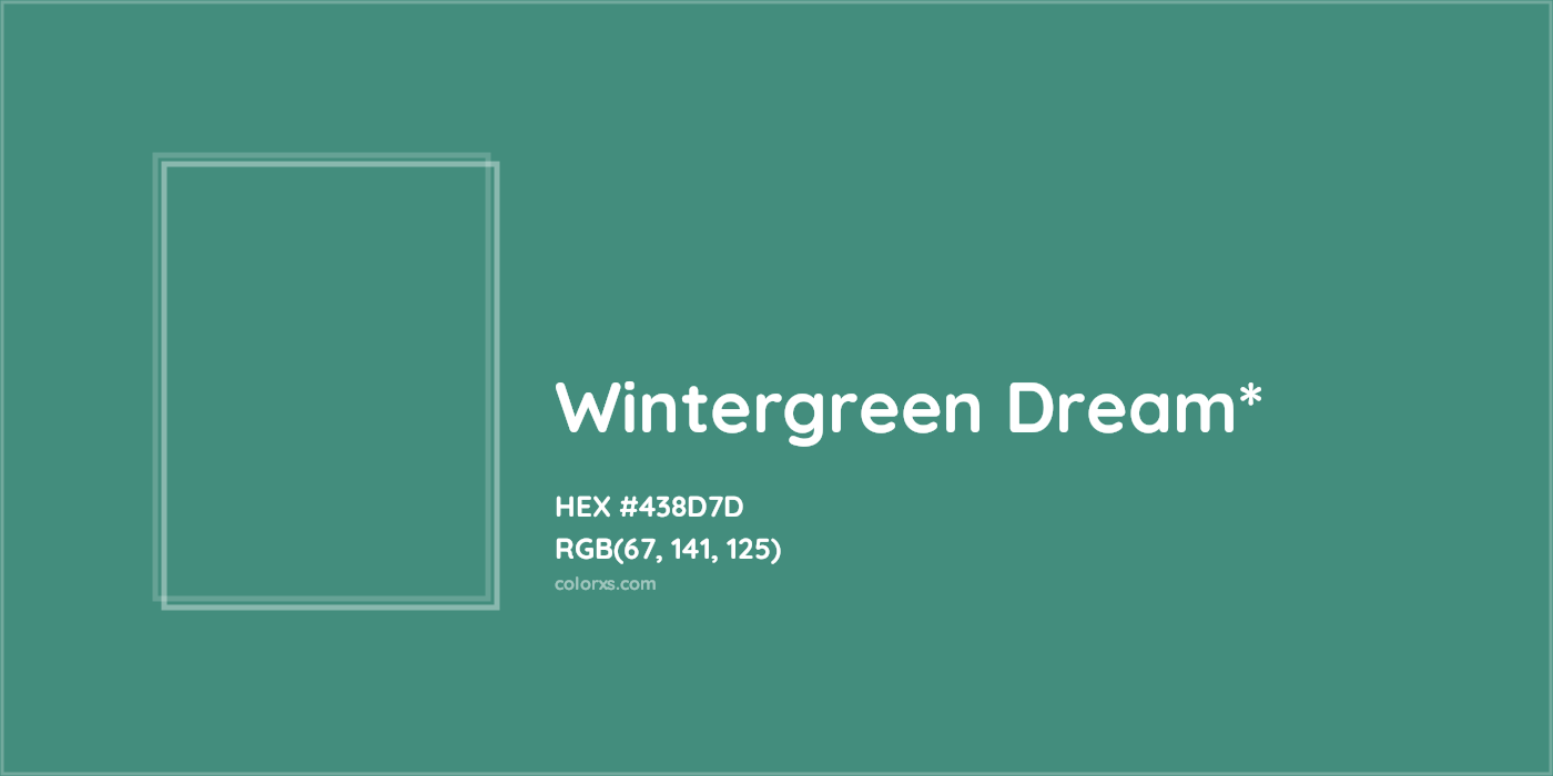 HEX #438D7D Color Name, Color Code, Palettes, Similar Paints, Images