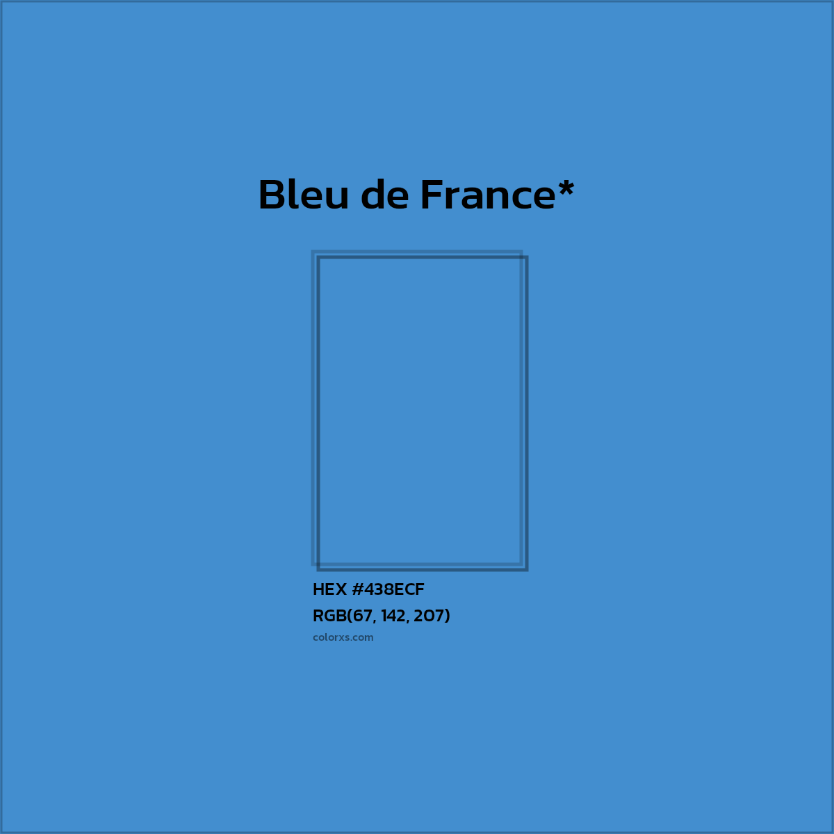 HEX #438ECF Color Name, Color Code, Palettes, Similar Paints, Images