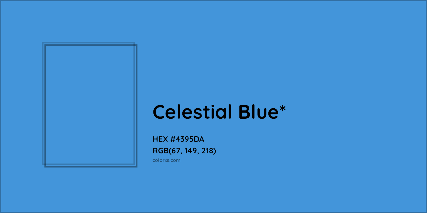 HEX #4395DA Color Name, Color Code, Palettes, Similar Paints, Images