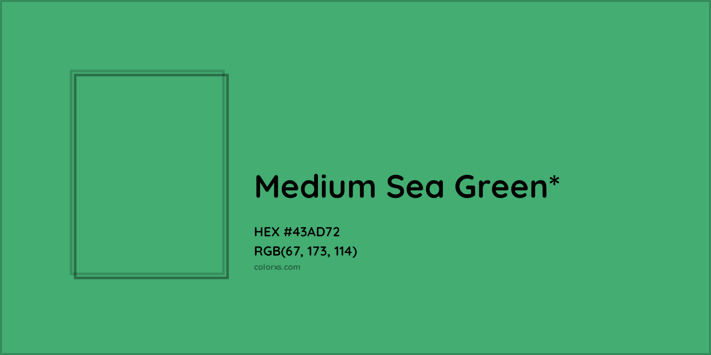 HEX #43AD72 Color Name, Color Code, Palettes, Similar Paints, Images