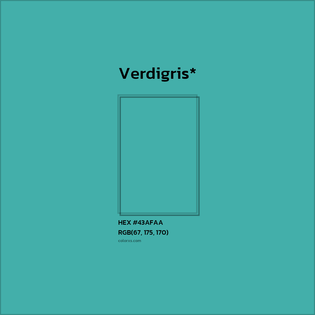 HEX #43AFAA Color Name, Color Code, Palettes, Similar Paints, Images