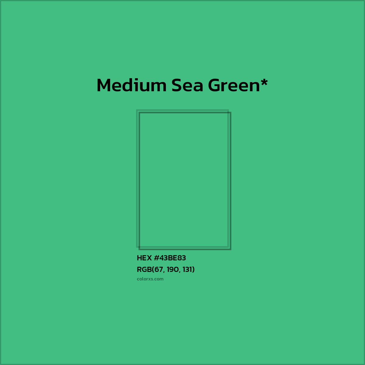 HEX #43BE83 Color Name, Color Code, Palettes, Similar Paints, Images