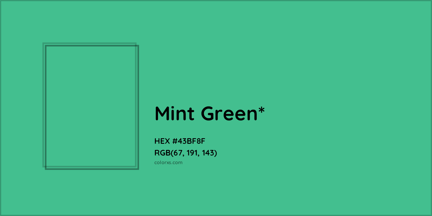 HEX #43BF8F Color Name, Color Code, Palettes, Similar Paints, Images
