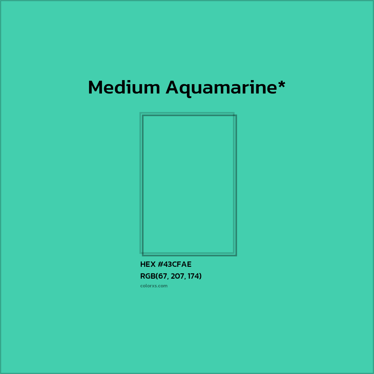 HEX #43CFAE Color Name, Color Code, Palettes, Similar Paints, Images