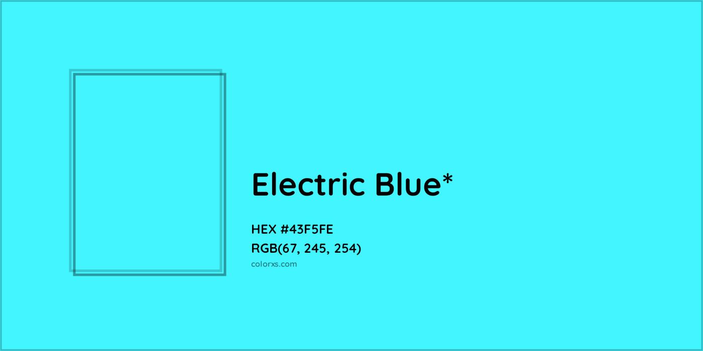 HEX #43F5FE Color Name, Color Code, Palettes, Similar Paints, Images
