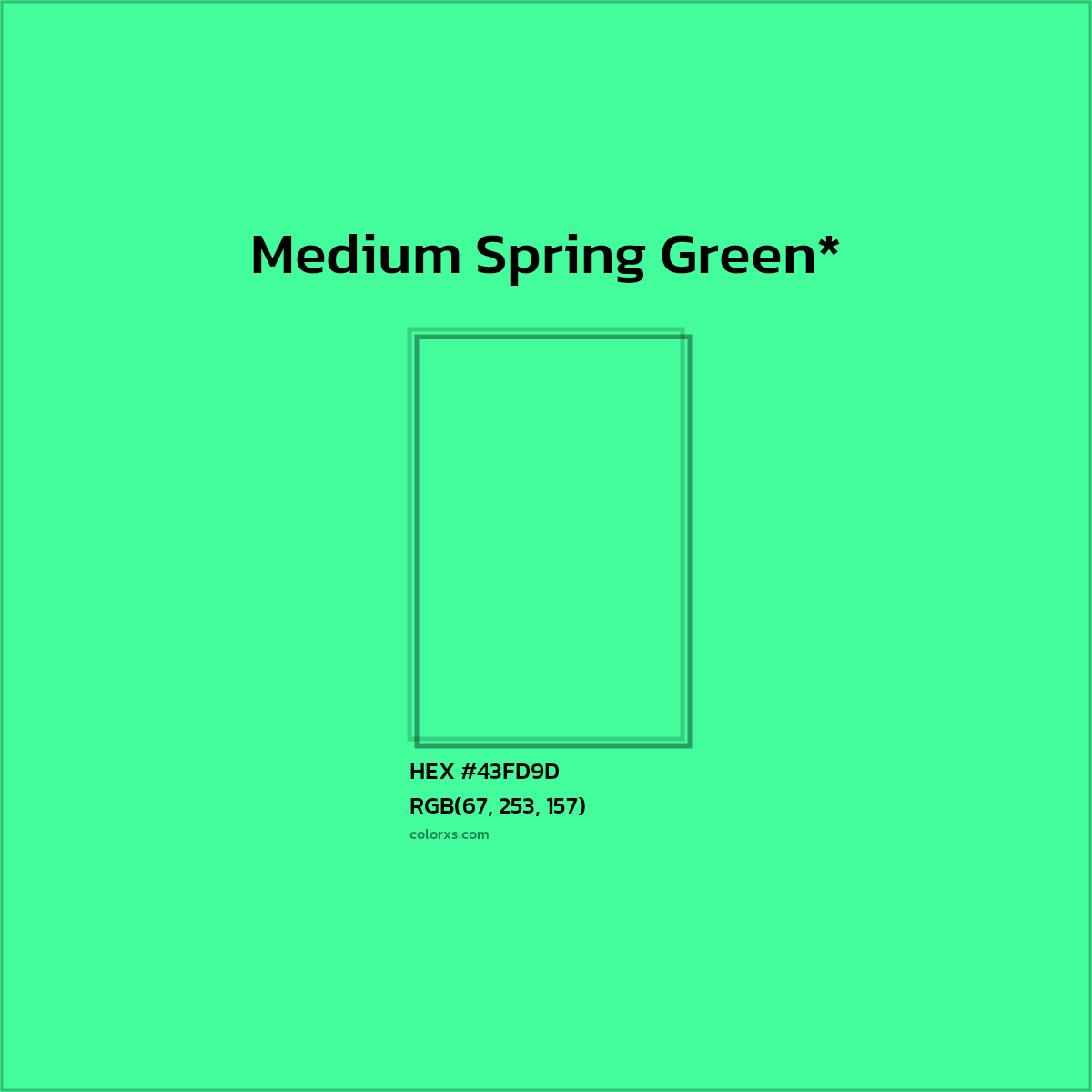 HEX #43FD9D Color Name, Color Code, Palettes, Similar Paints, Images