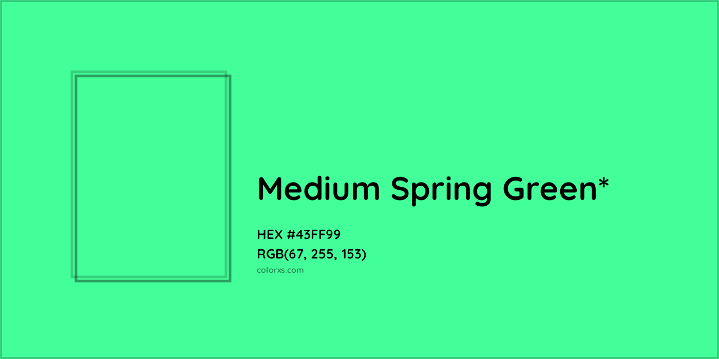 HEX #43FF99 Color Name, Color Code, Palettes, Similar Paints, Images