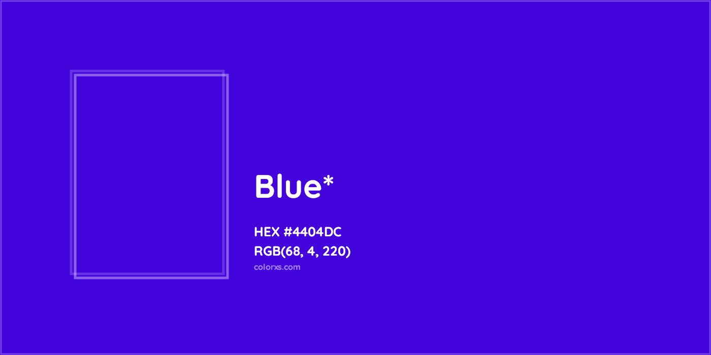 HEX #4404DC Color Name, Color Code, Palettes, Similar Paints, Images