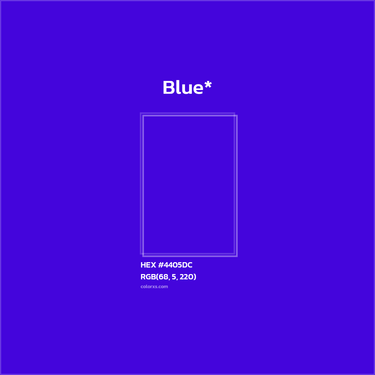 HEX #4405DC Color Name, Color Code, Palettes, Similar Paints, Images