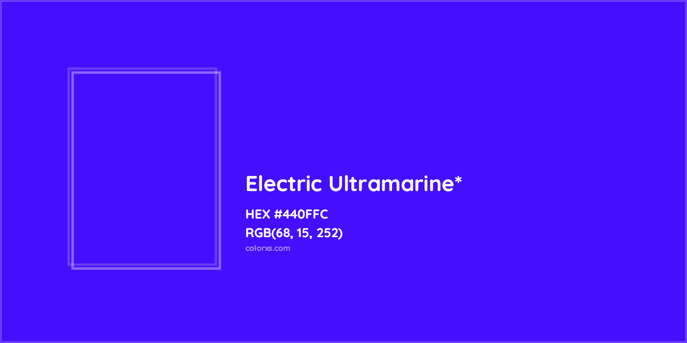 HEX #440FFC Color Name, Color Code, Palettes, Similar Paints, Images