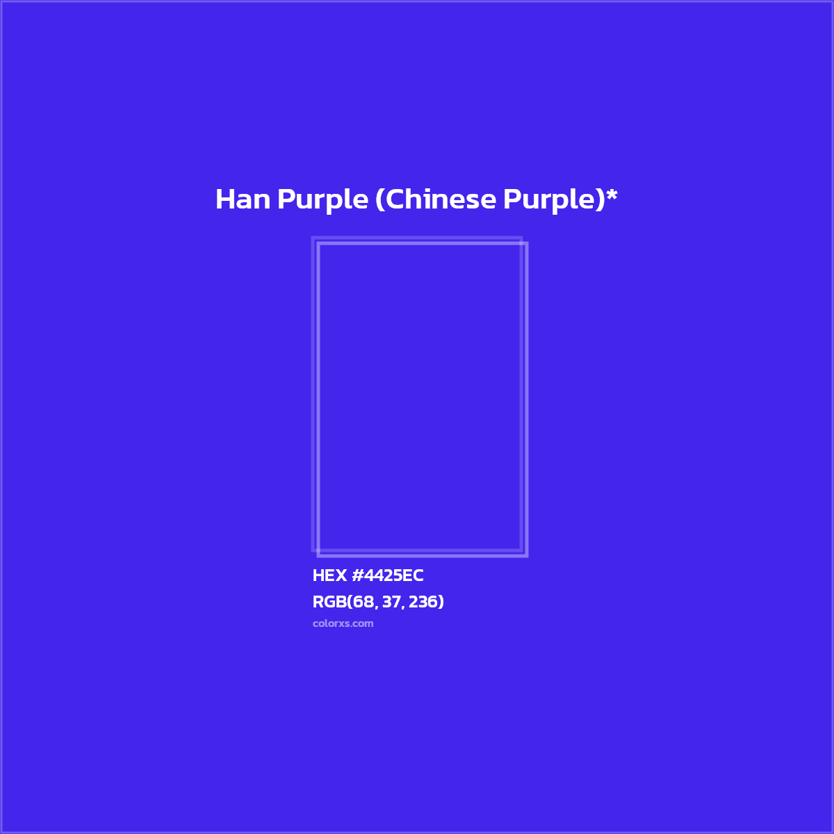HEX #4425EC Color Name, Color Code, Palettes, Similar Paints, Images