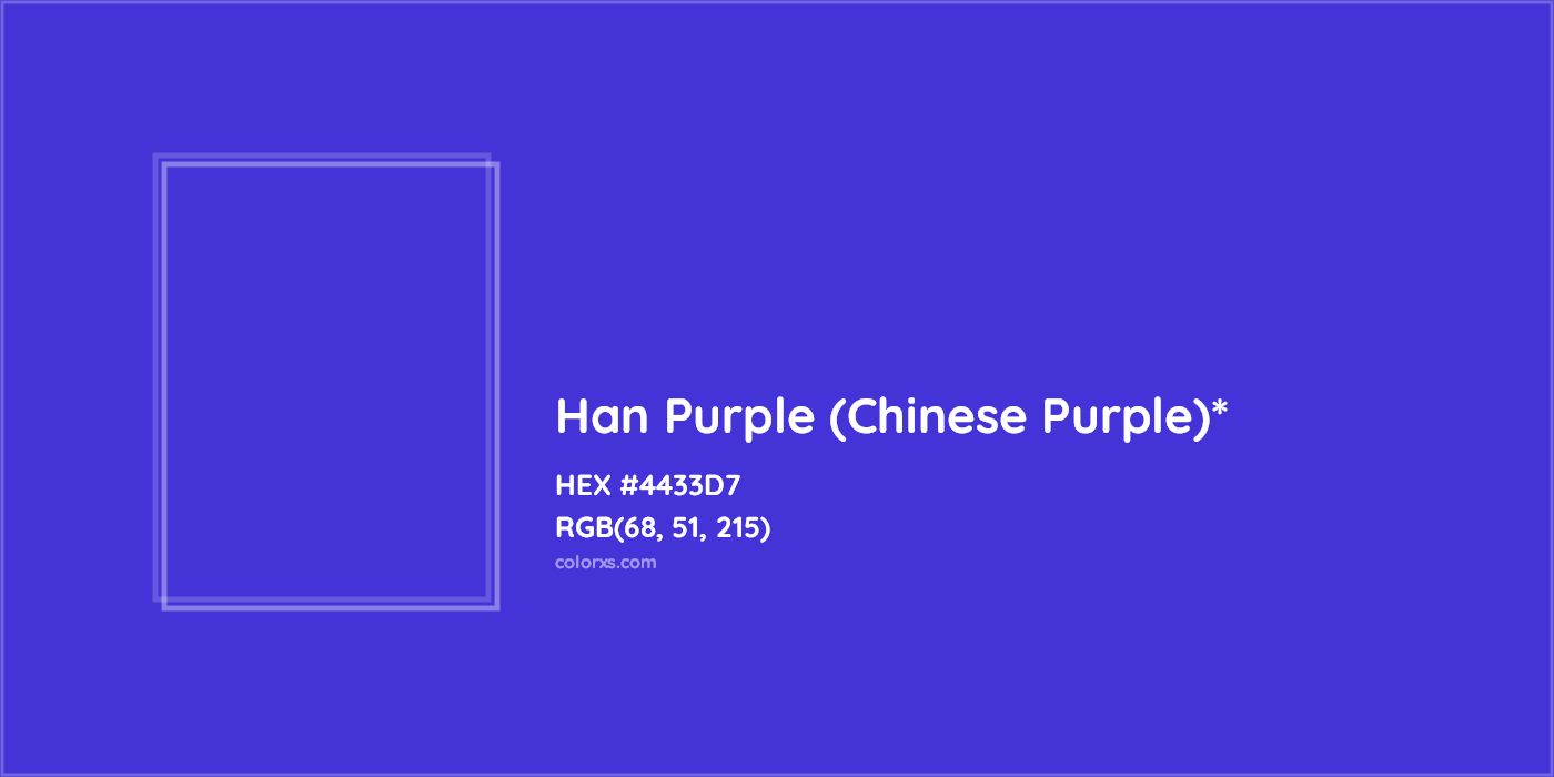 HEX #4433D7 Color Name, Color Code, Palettes, Similar Paints, Images