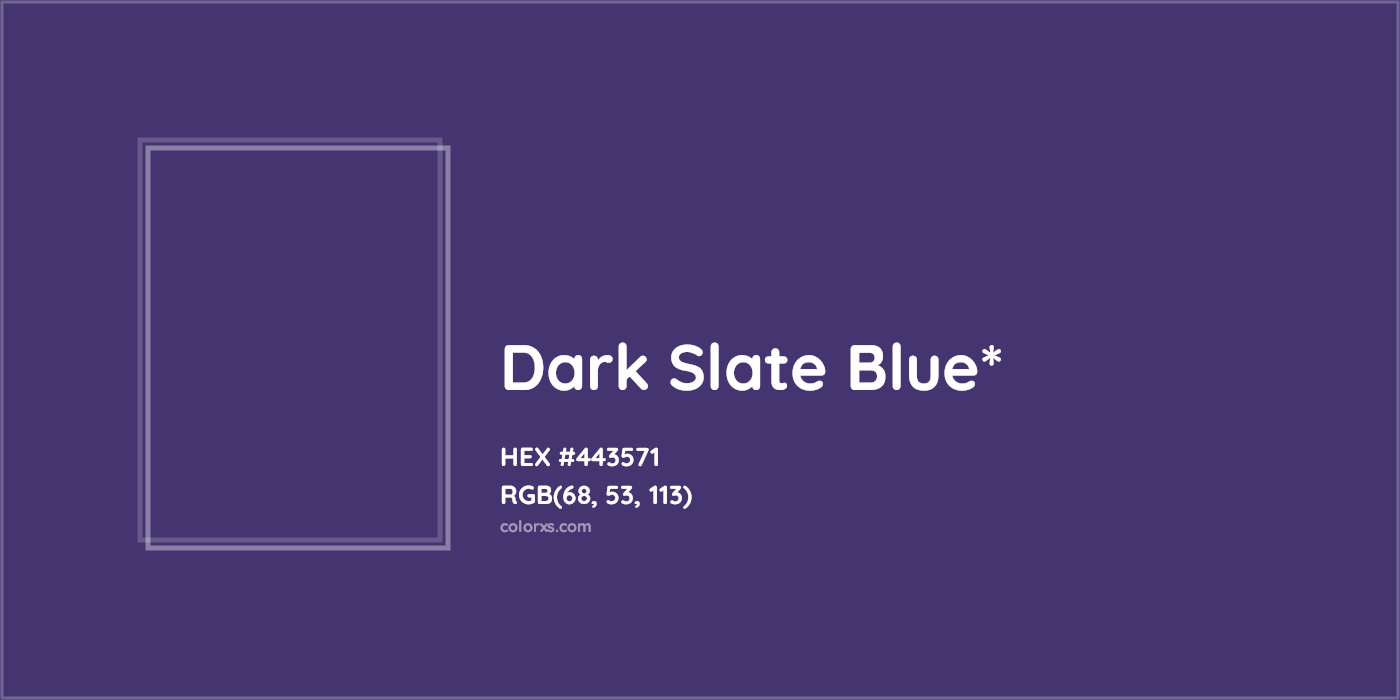 HEX #443571 Color Name, Color Code, Palettes, Similar Paints, Images